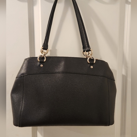 Coach Black Brooke Leather Carryall Satchel - Picture 2 of 8